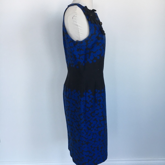 Taylor Blue & Black Printed Shift Dress - Picture 5 of 6